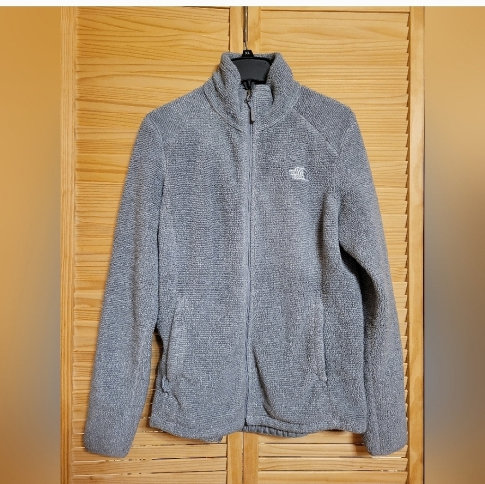 The North Face Osito Fleece Jacket Womens large Full Zip Cozy jack rabbit grey